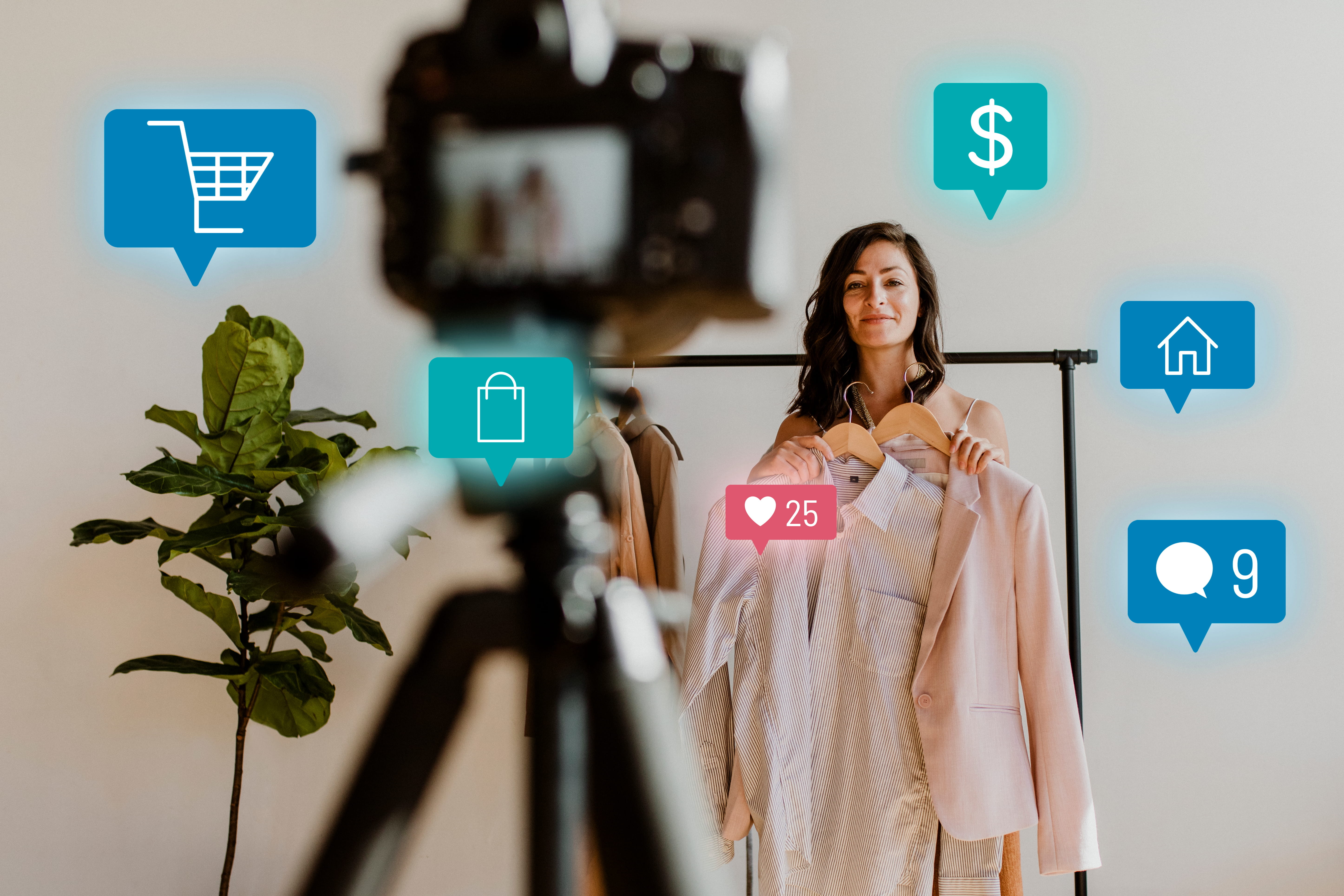Video production services showing professional camera setup, business marketing videos, and creative video content production